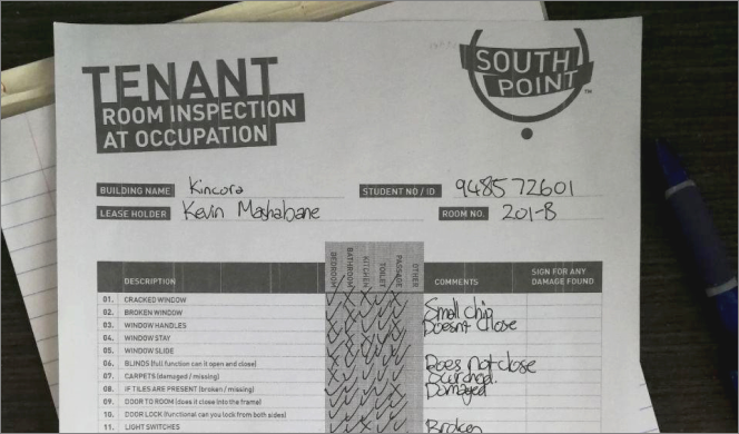 South Point Paper Checklist